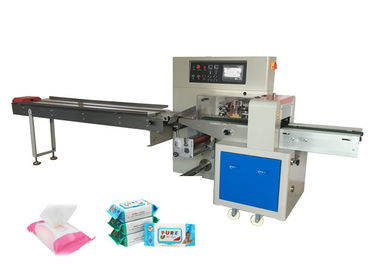 Flow Wet Tissue Packing Machine High Speed 100-400mm Bag Length Flexible Cutting
